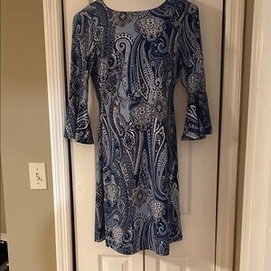Tommy Hilfiger Blue and White Paisley dress.